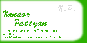 nandor pattyan business card